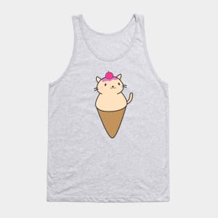 Cute Ice Cream Cat T-Shirt Tank Top